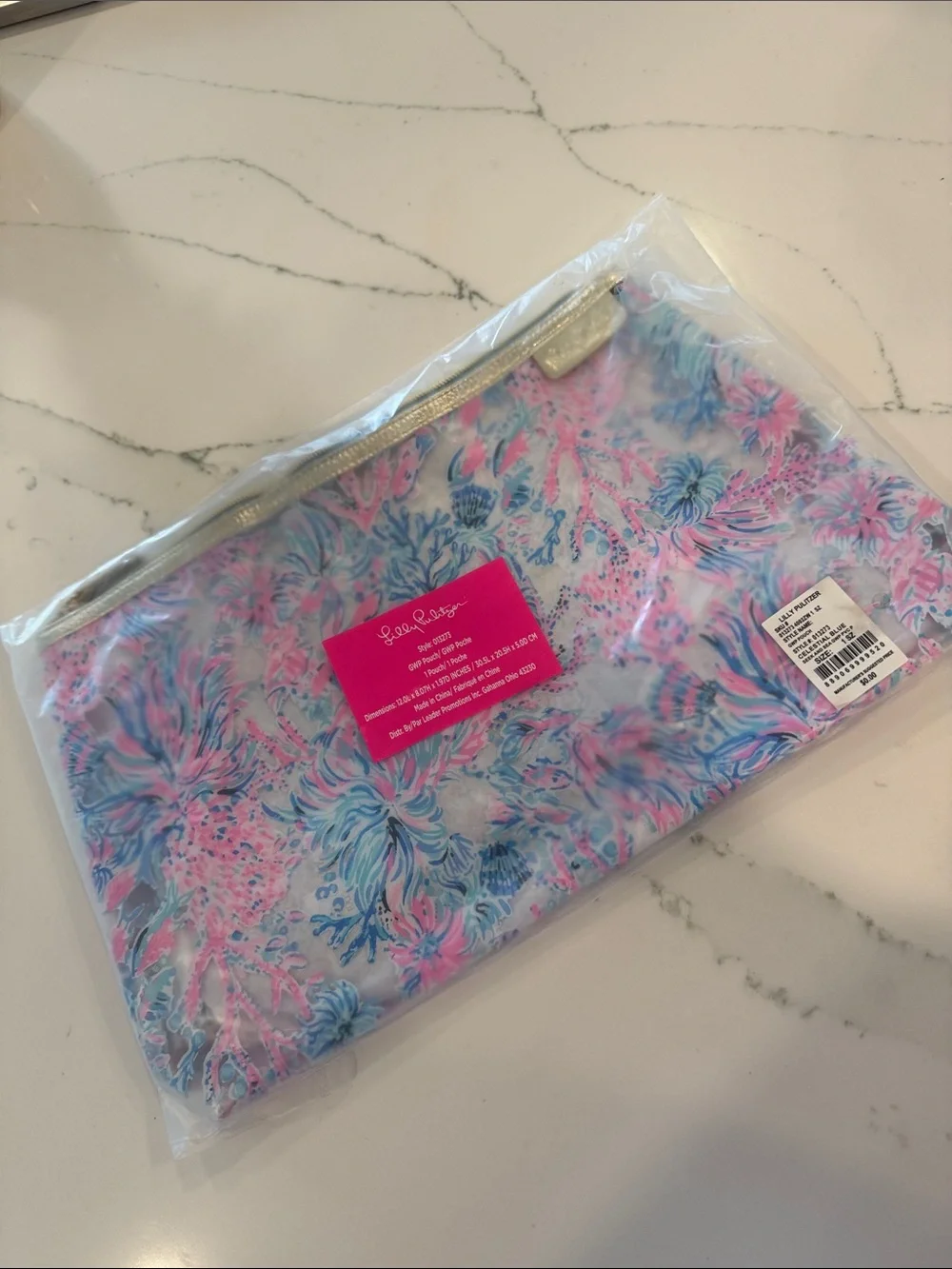 🎁NWT Lilly Pulitzer PVC Zippered Pouch